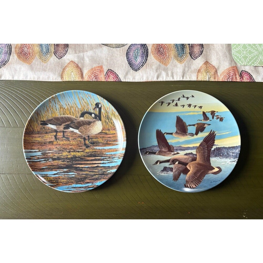 Vintage Donald Pentz Canada Goose Plates Set 2 Grandpa Chic